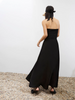 Mediterranean Vibes Black Linen Dress