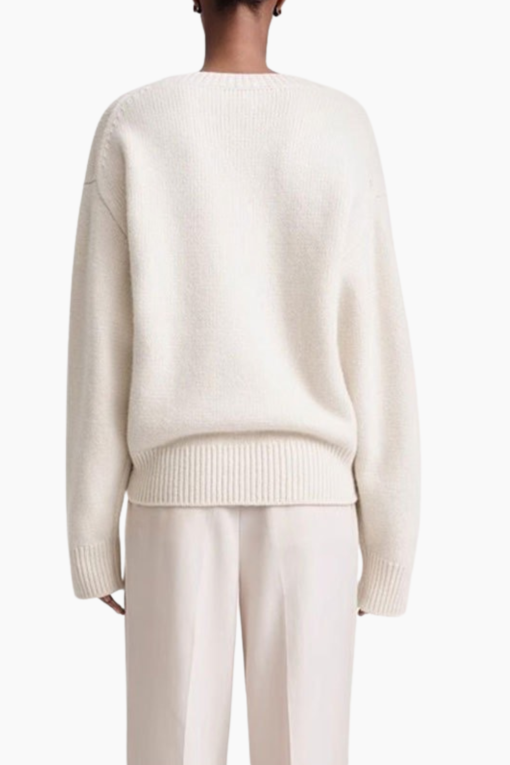 Moda Wool Blend  Off-White Knit Sweater