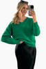 Moda Wool Blend  Green Knit Sweater