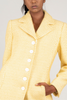 Aida Yellow & White Feather Coat