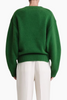 Moda Wool Blend  Green Knit Sweater