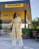 Aida Yellow & White Feather Coat